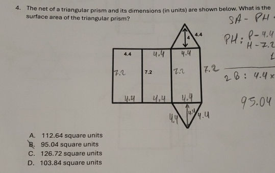 4 The net of a triangular prism and its | StudyX