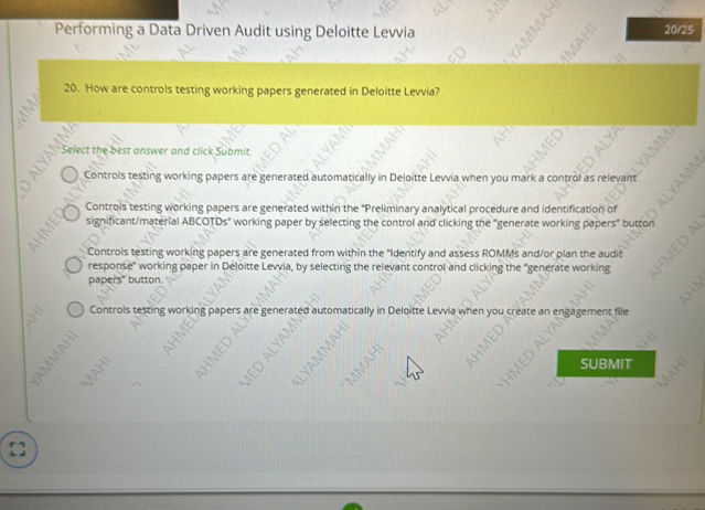 20 How are controls testing working papers | StudyX