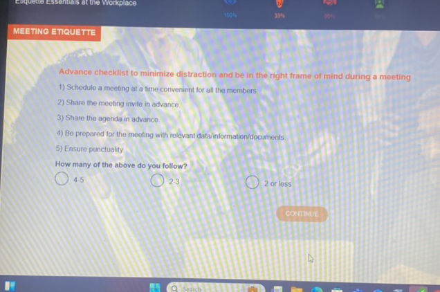 Advance Checklist To Minimize Distraction Studyx