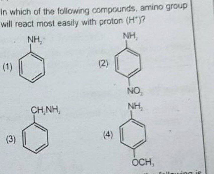 In which of the following compounds amino | StudyX
