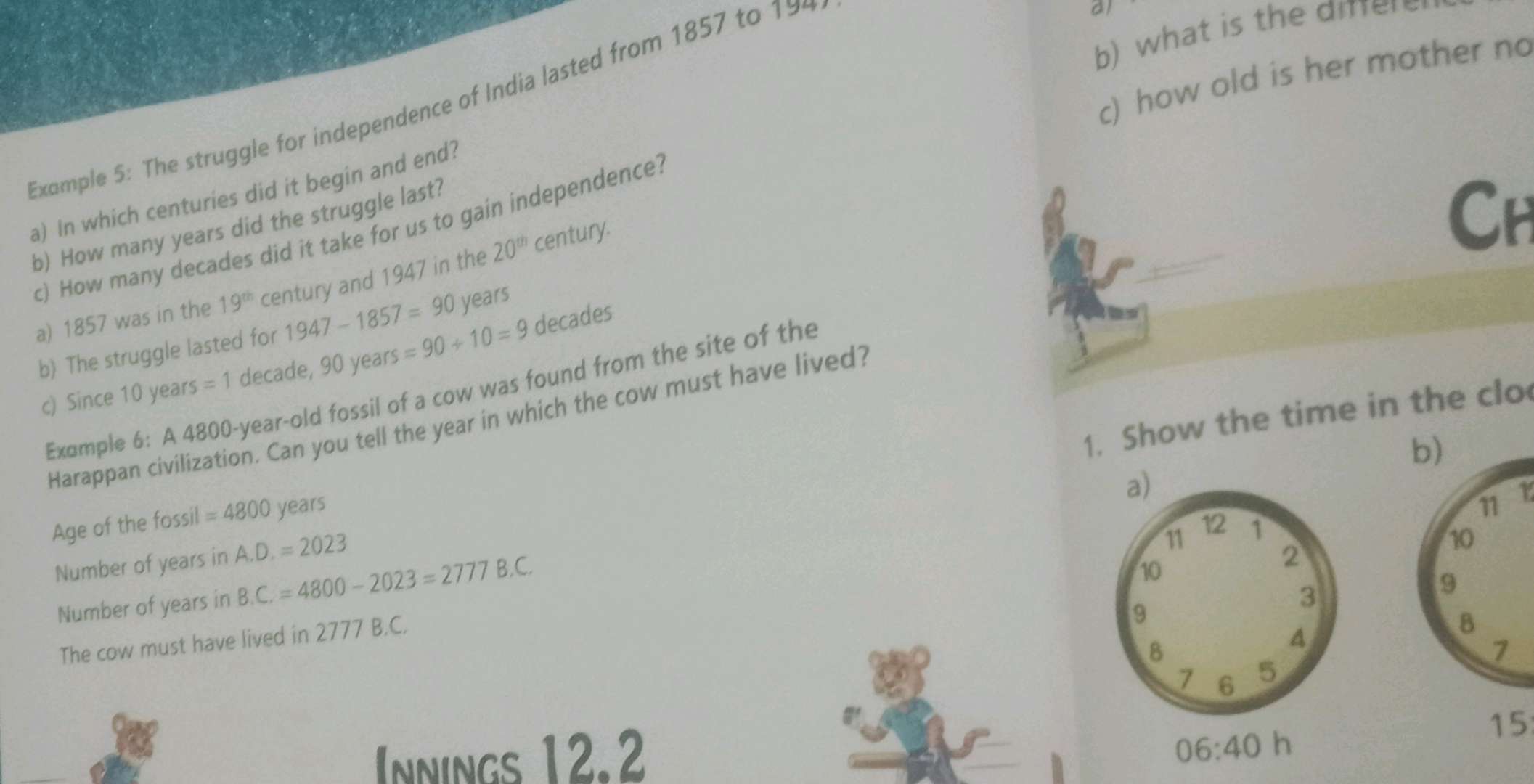 Example 5 The struggle for independence of | StudyX