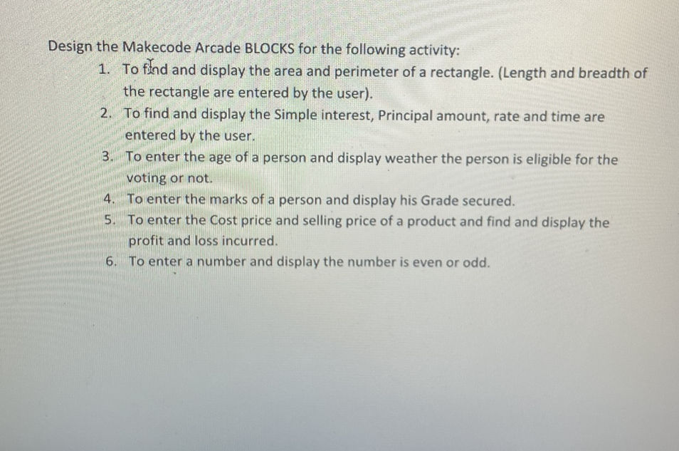 Design the Makecode Arcade BLOCKS for the