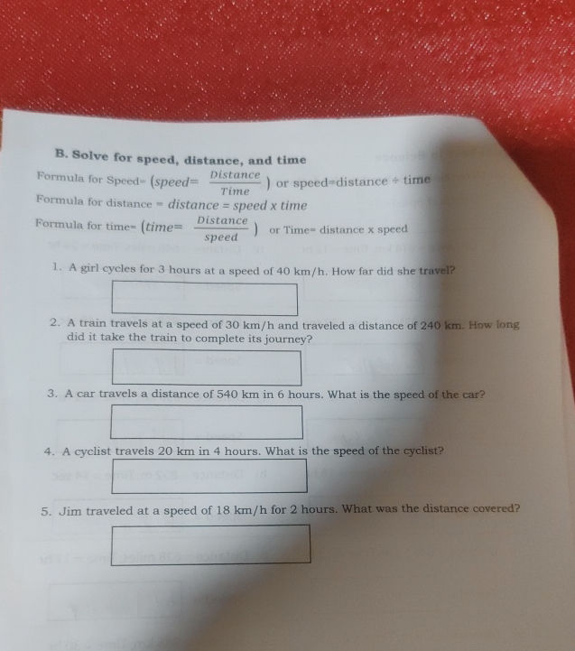 B Solve for speed distance and time Formula | StudyX