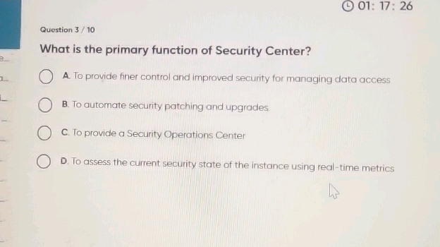 What is the primary function of Security | StudyX