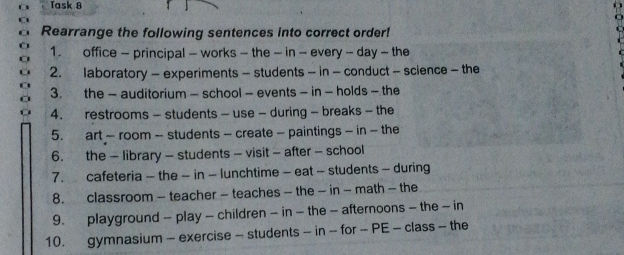 Rearrange the following sentences into | StudyX
