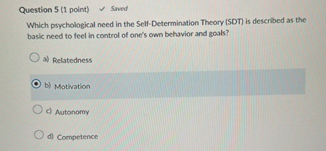 Question 5 (1 point) Saved Which | StudyX
