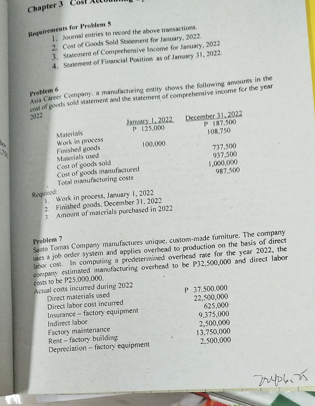 Chapter 3 Cost Accounting System | StudyX