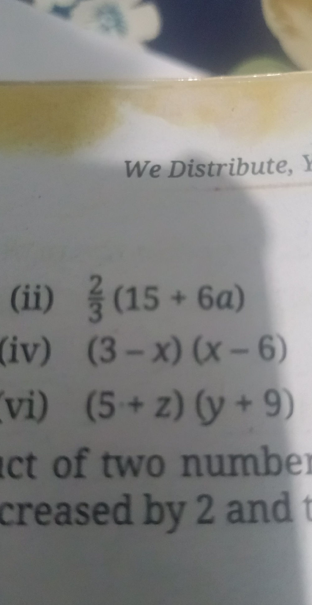 Y Expand and Simplify $(5+z)(y+9)$