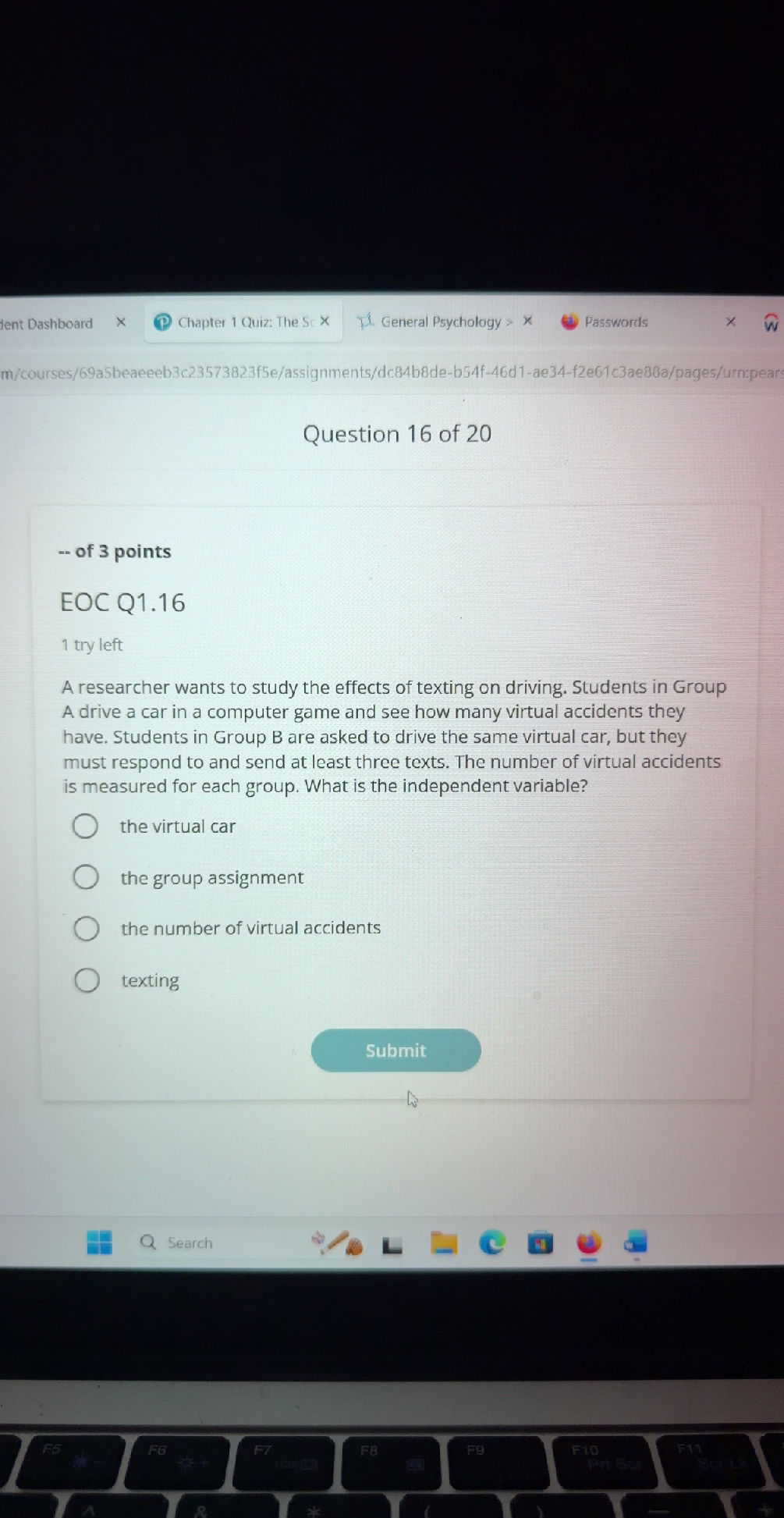 A researcher wants to study the effects of