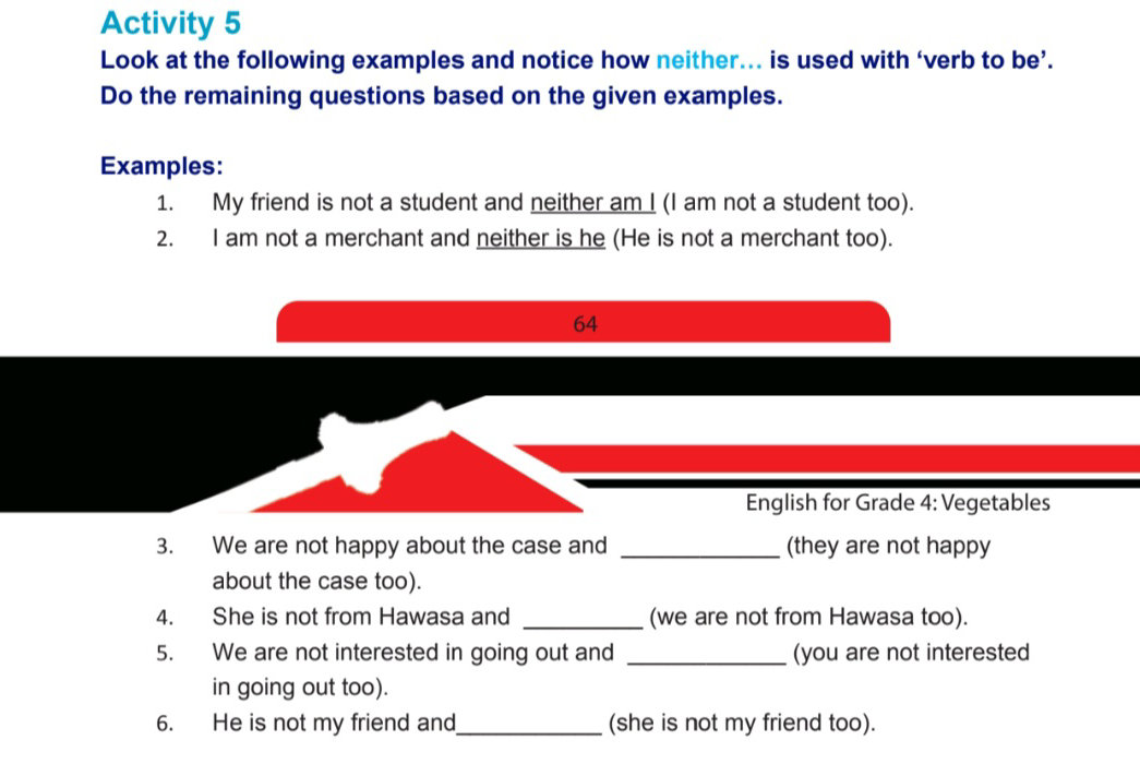 Activity 5 Look at the following examples