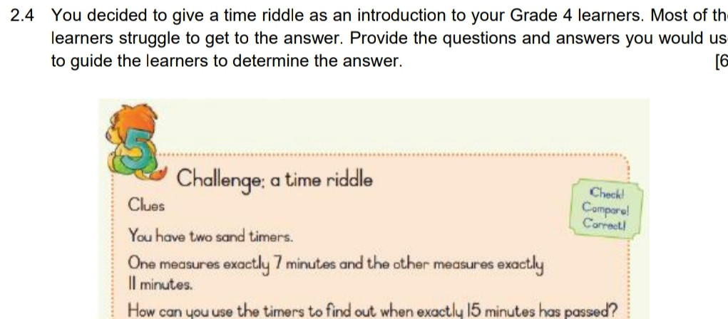 You decided to give a time riddle as an