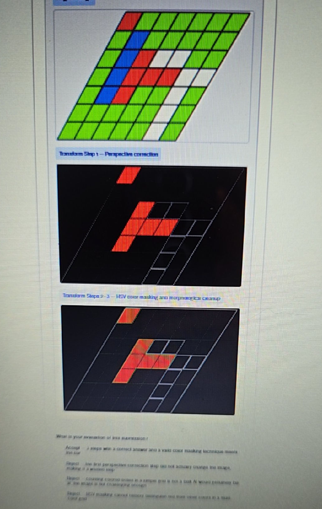 Transform Step 1 – Perspective correction