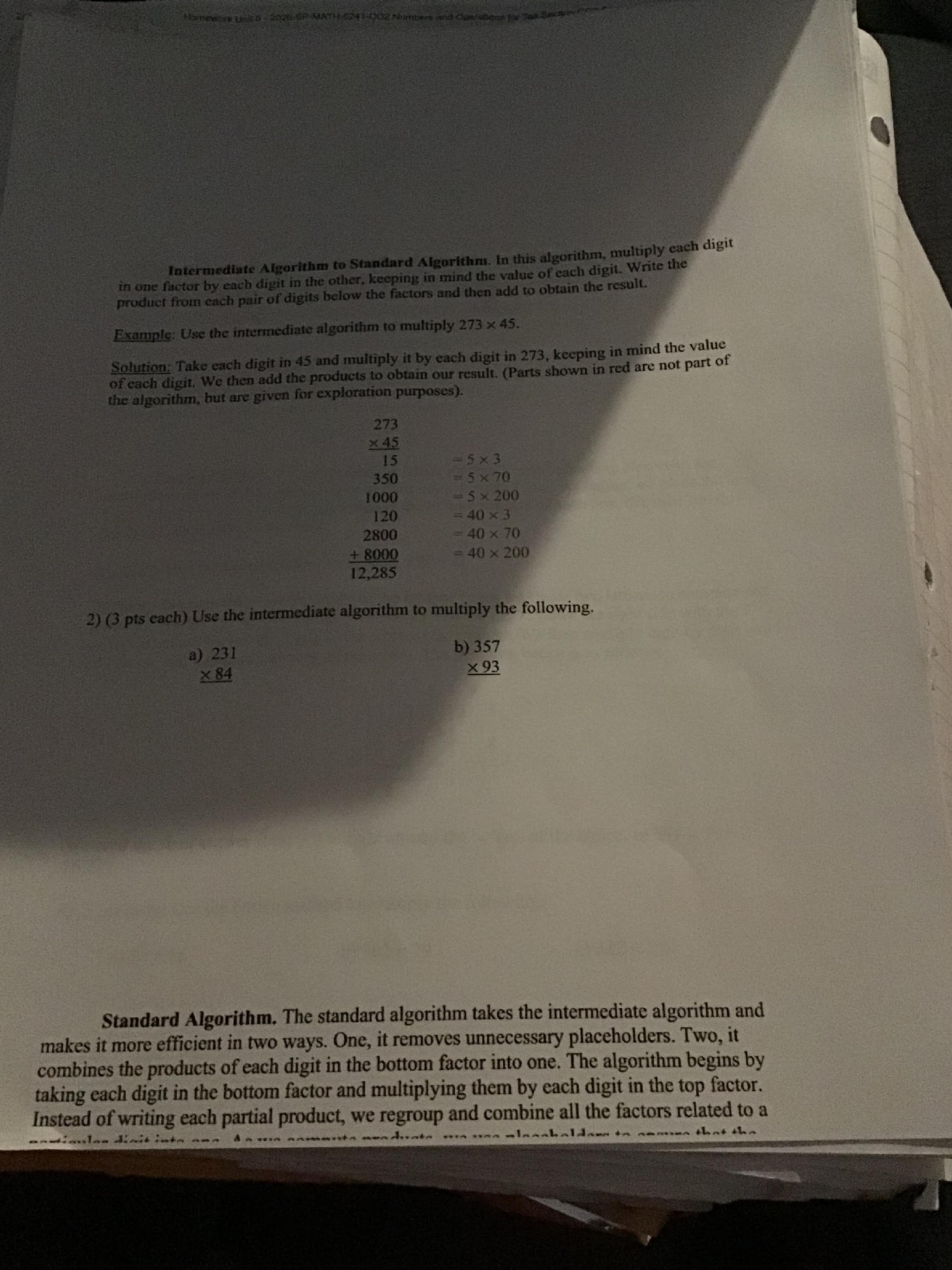 Intermediate Algorithm to Standard