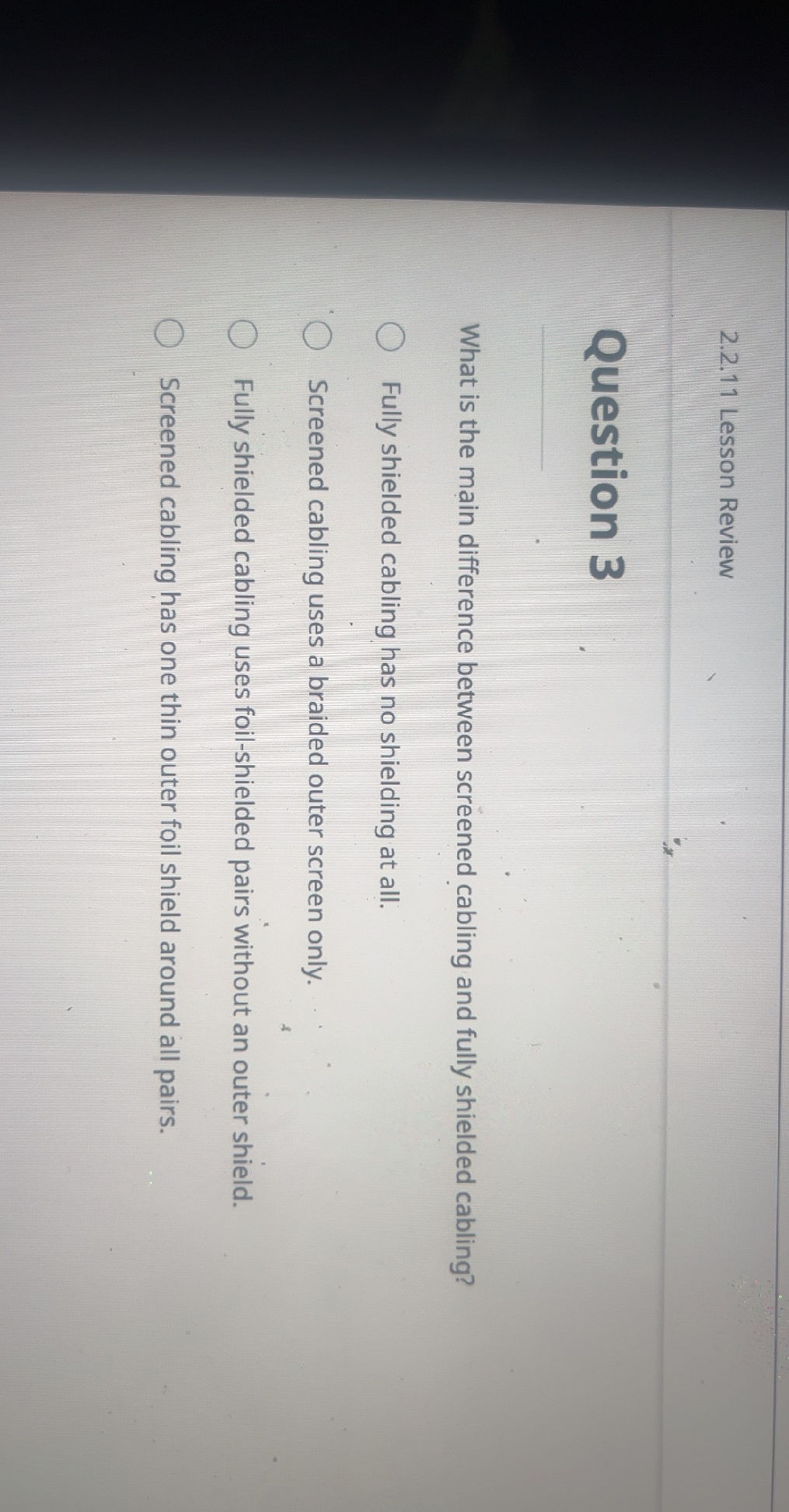 What is the main difference between screened