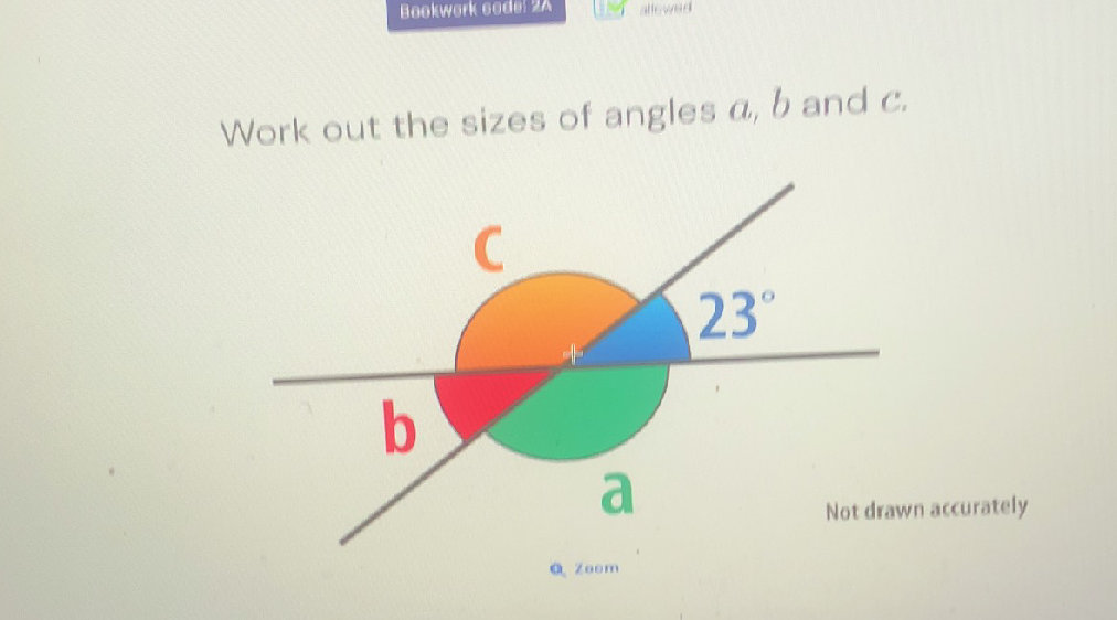 Working Out Angles Work out the sizes of angles a, b and c.