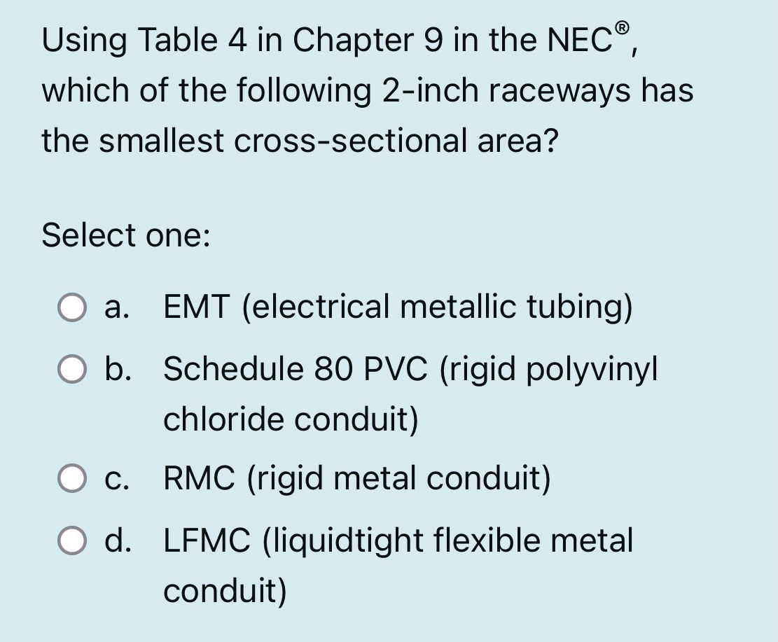 Using Table 4 in Chapter 9 in the NEC®,
