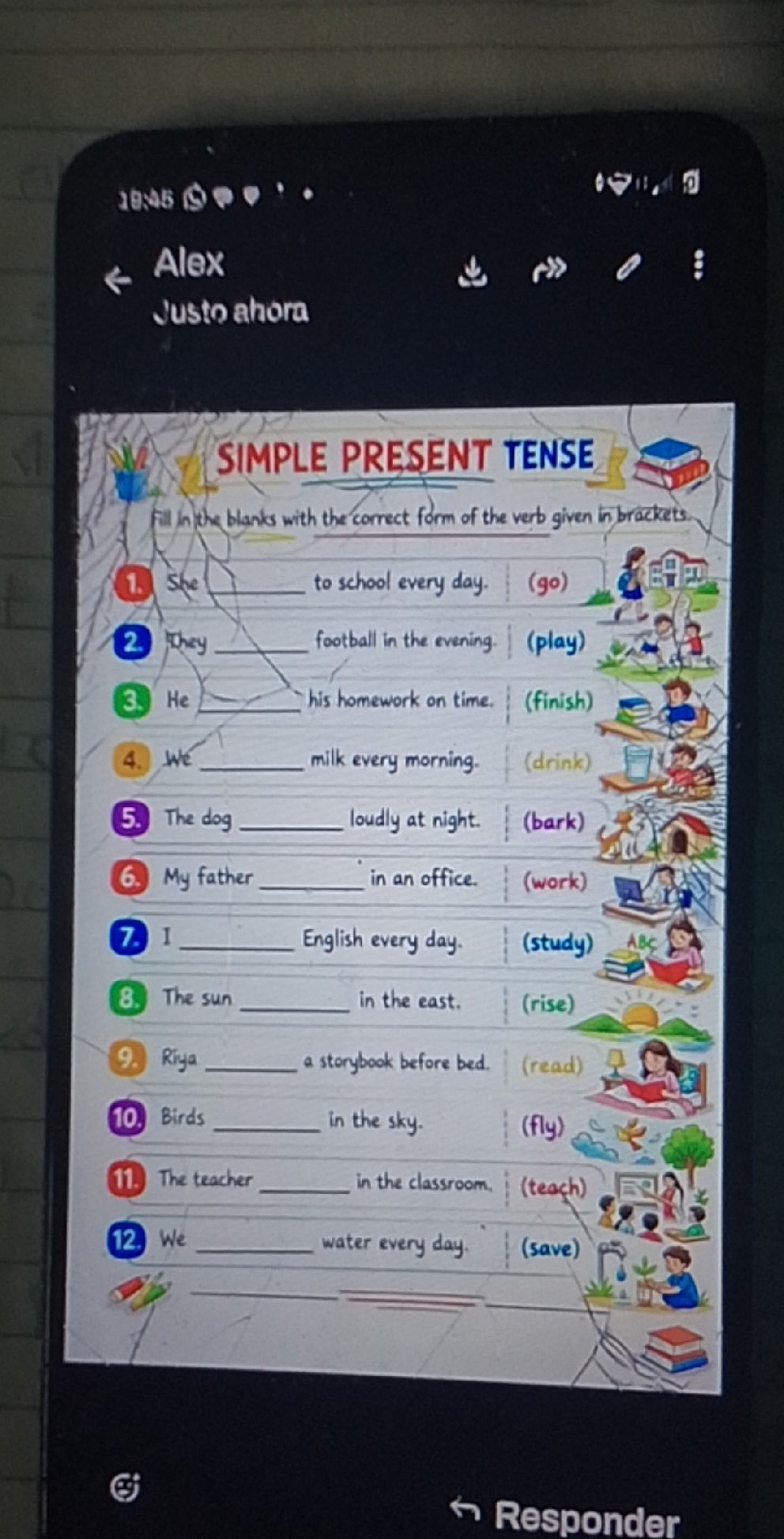 SIMPLE PRESENT TENSE Fill in the blanks with