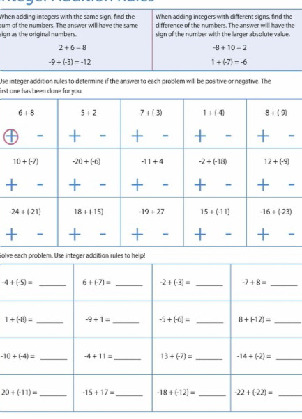 When adding integers with the same sign,