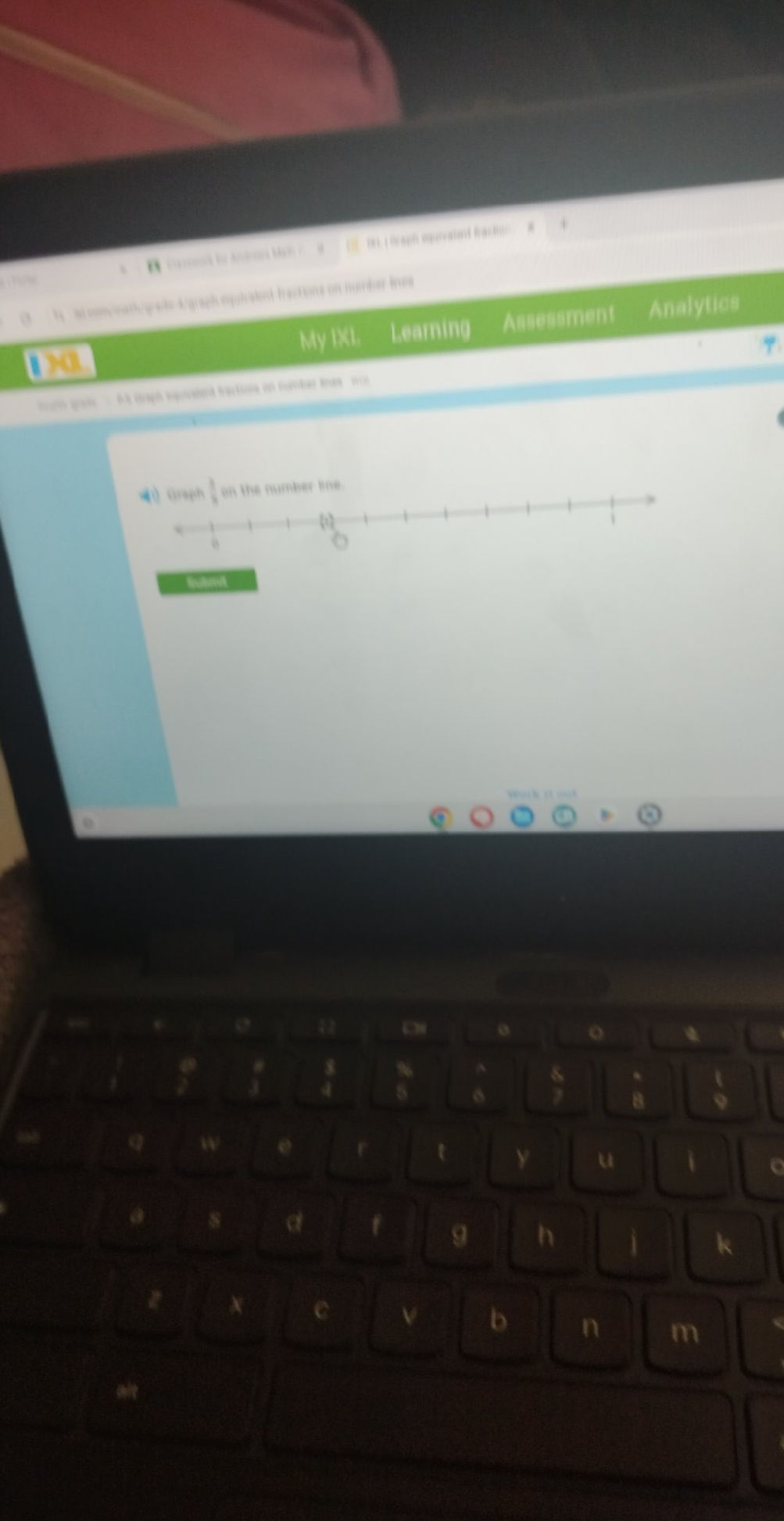 Graphing a fraction on a number line