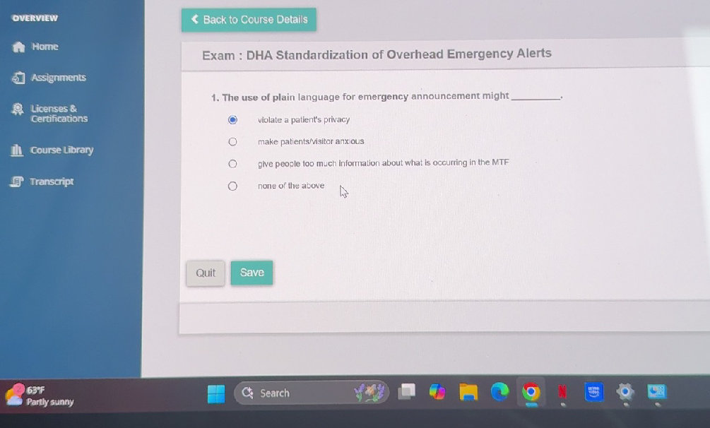 The use of plain language for emergency