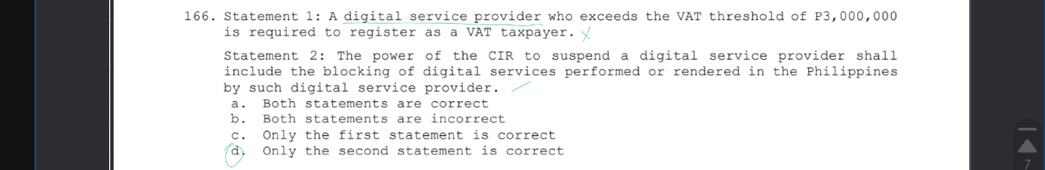 Statement 1: A digital service provider who