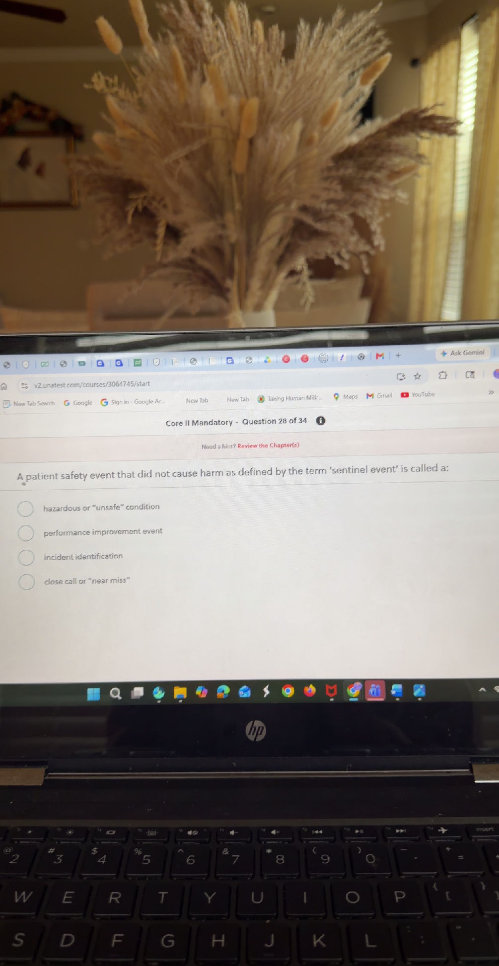 A patient safety event that did not cause