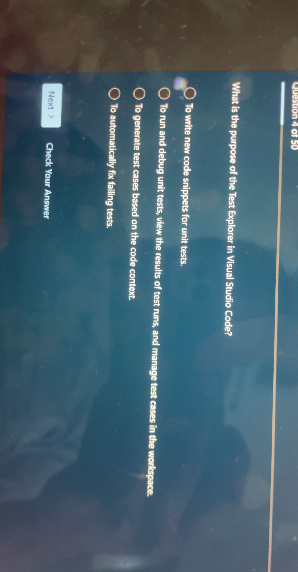 What is the purpose of the Test Explorer in