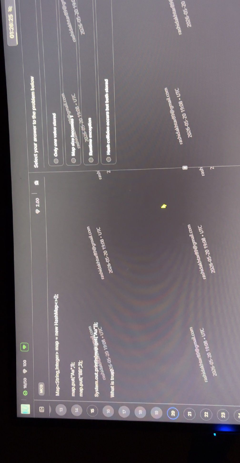 Map map = new HashMap(); map.put("Aa",1);
