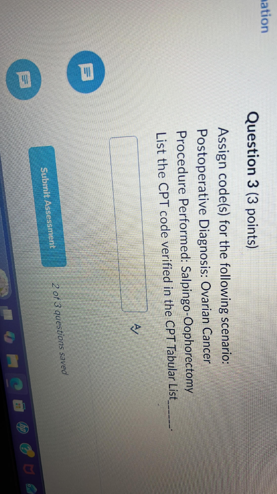 Question 3 (3 points) Assign code(s) for | StudyX