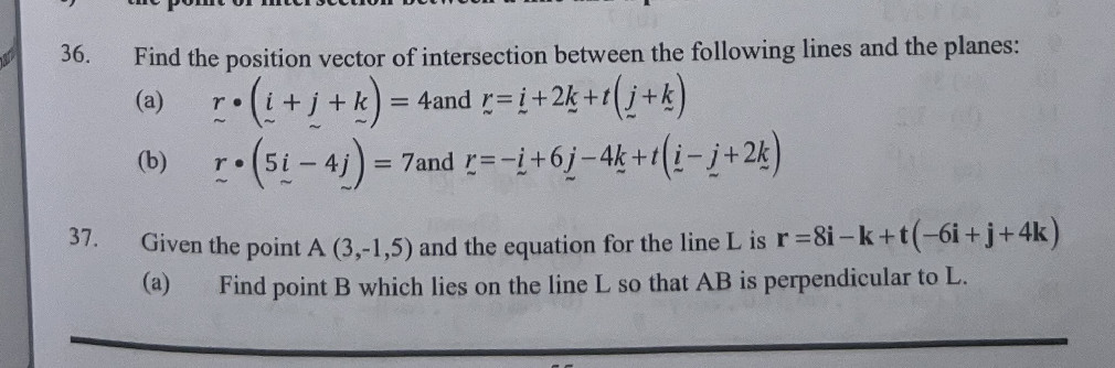 Find the position vector of intersection | StudyX