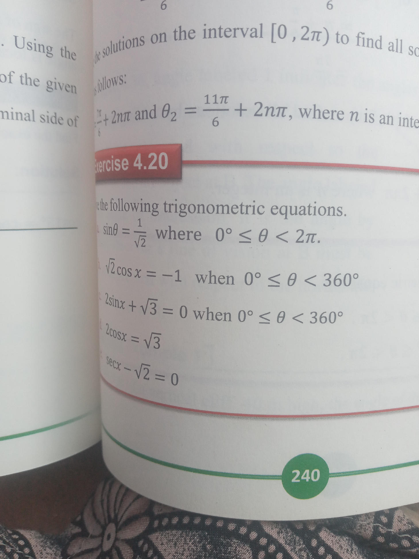 Exercise 4.20 Solve the following | StudyX