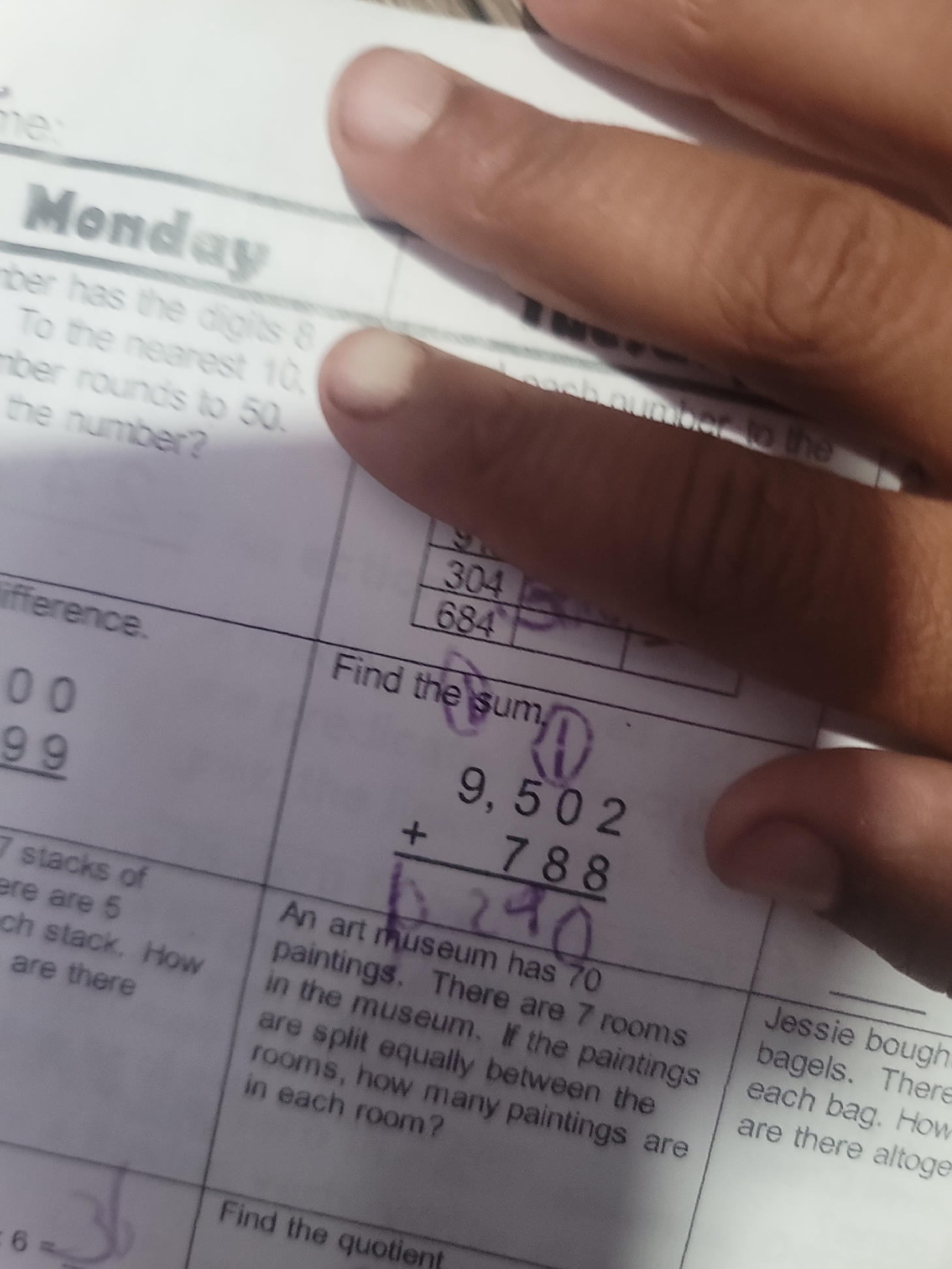 An art museum has 70 paintings. There are 7 | StudyX