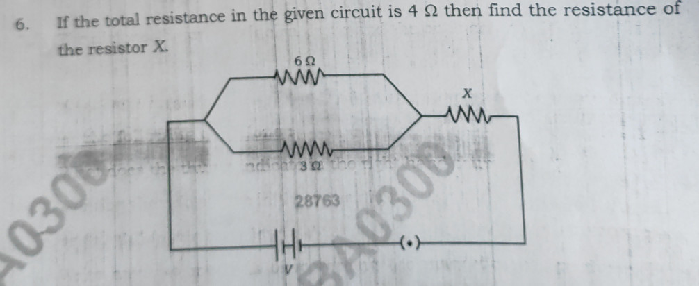 If the total resistance in the given circuit | StudyX