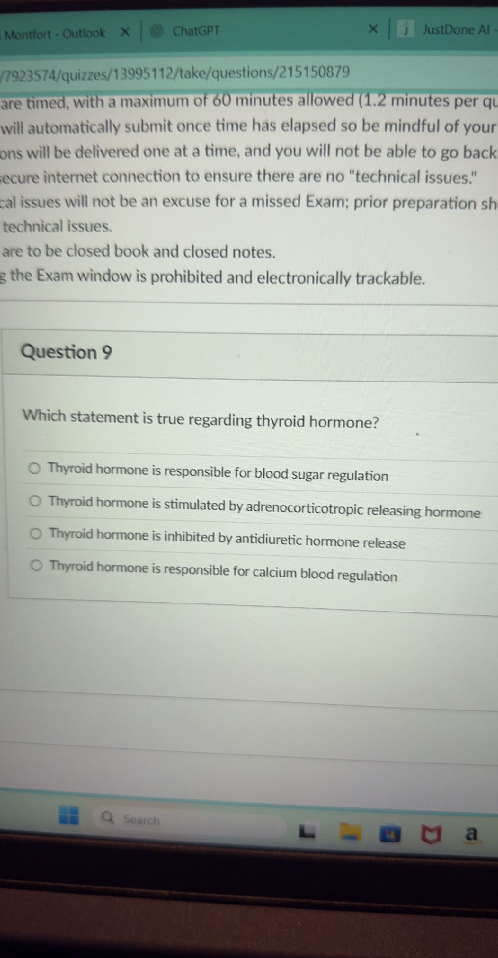 Which statement is true regarding thyroid | StudyX