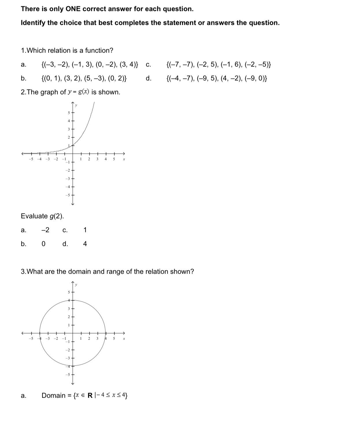 12. The point $(-2, 5)$ is on the terminal | StudyX