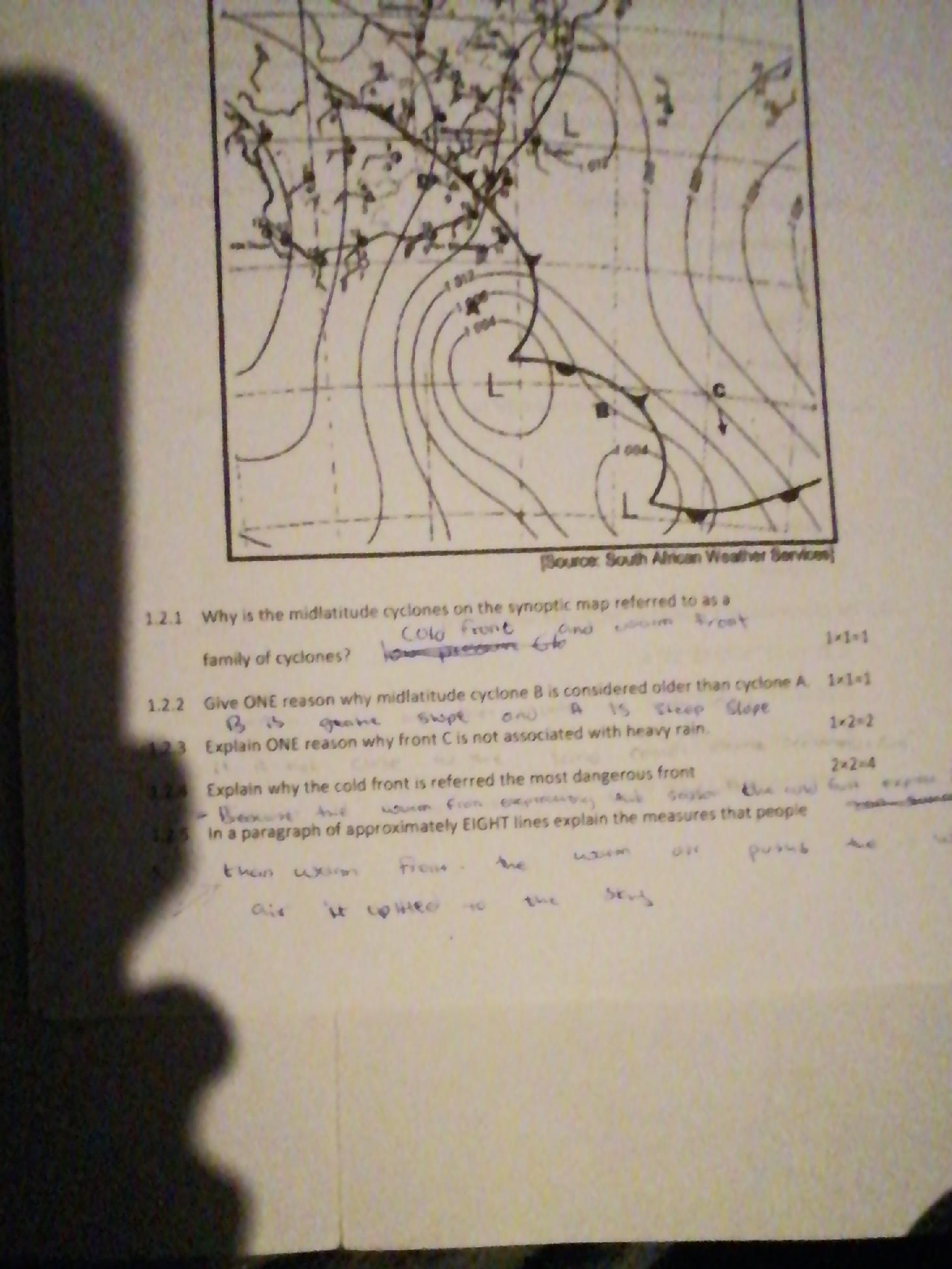 Why is the midlatitude cyclones on the | StudyX