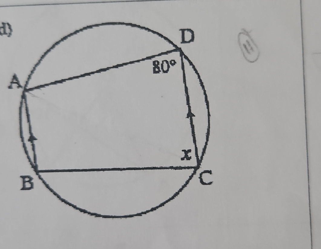 d) [Image of a circle with inscribed | StudyX