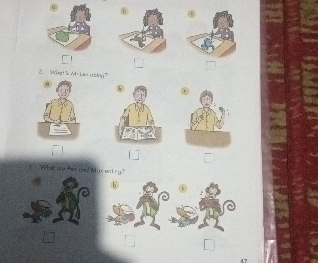 2. What is Mr Lee doing? a) [Image of Mr. | StudyX