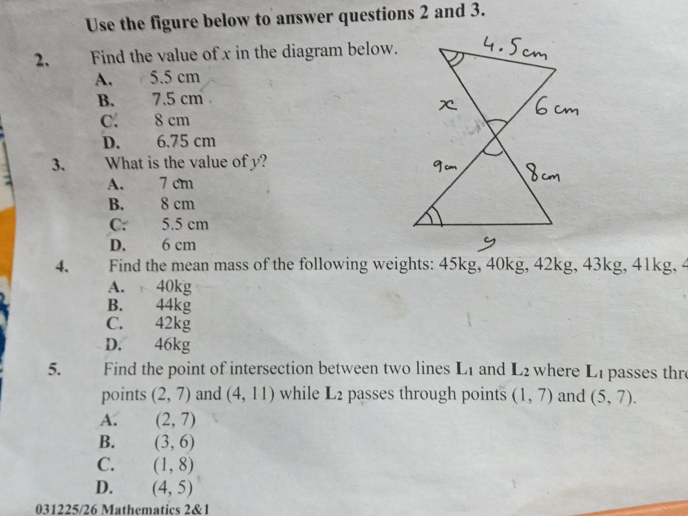 Use the figure below to answer questions 2 | StudyX