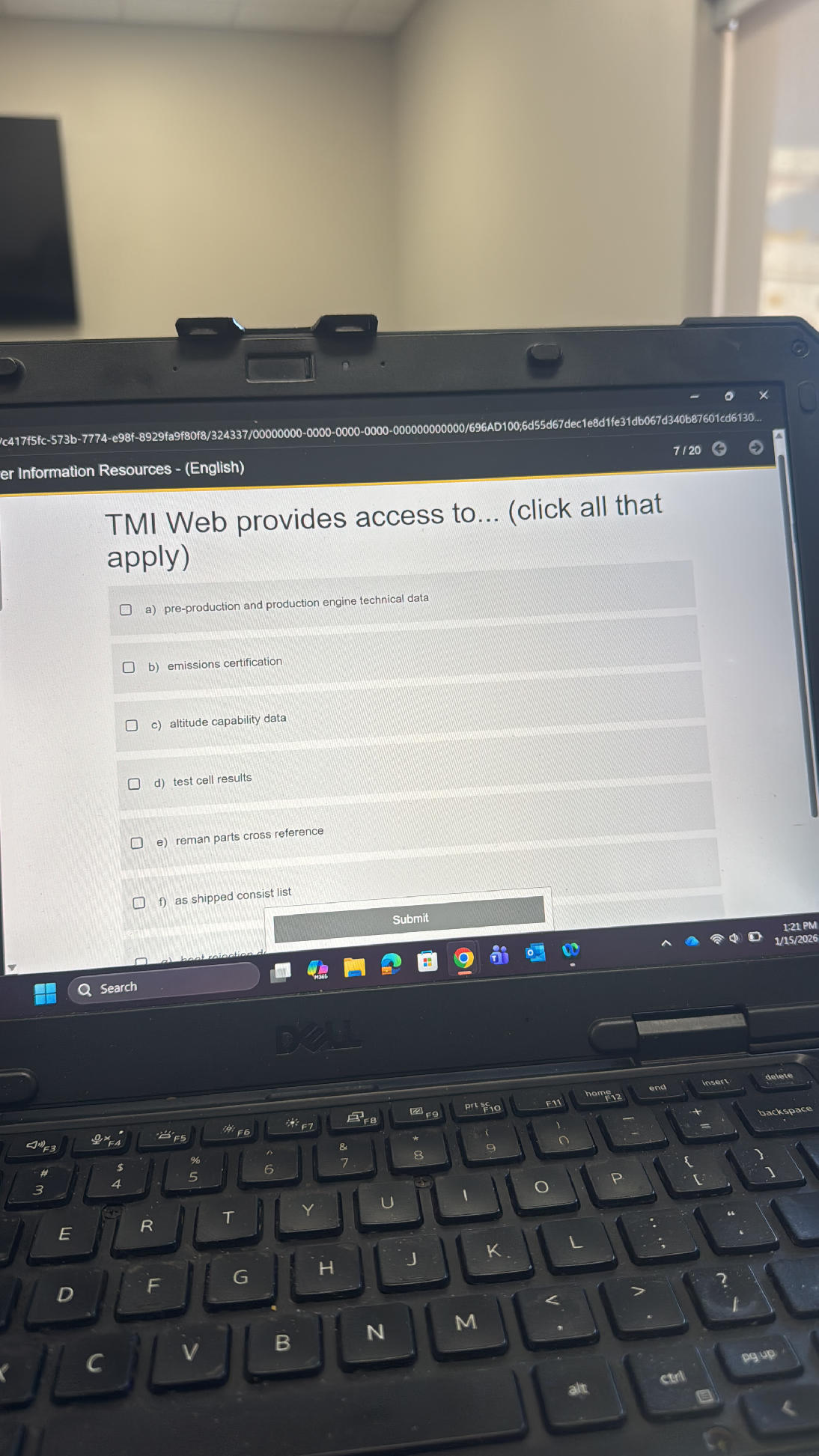 TMI Web provides access to... (click all