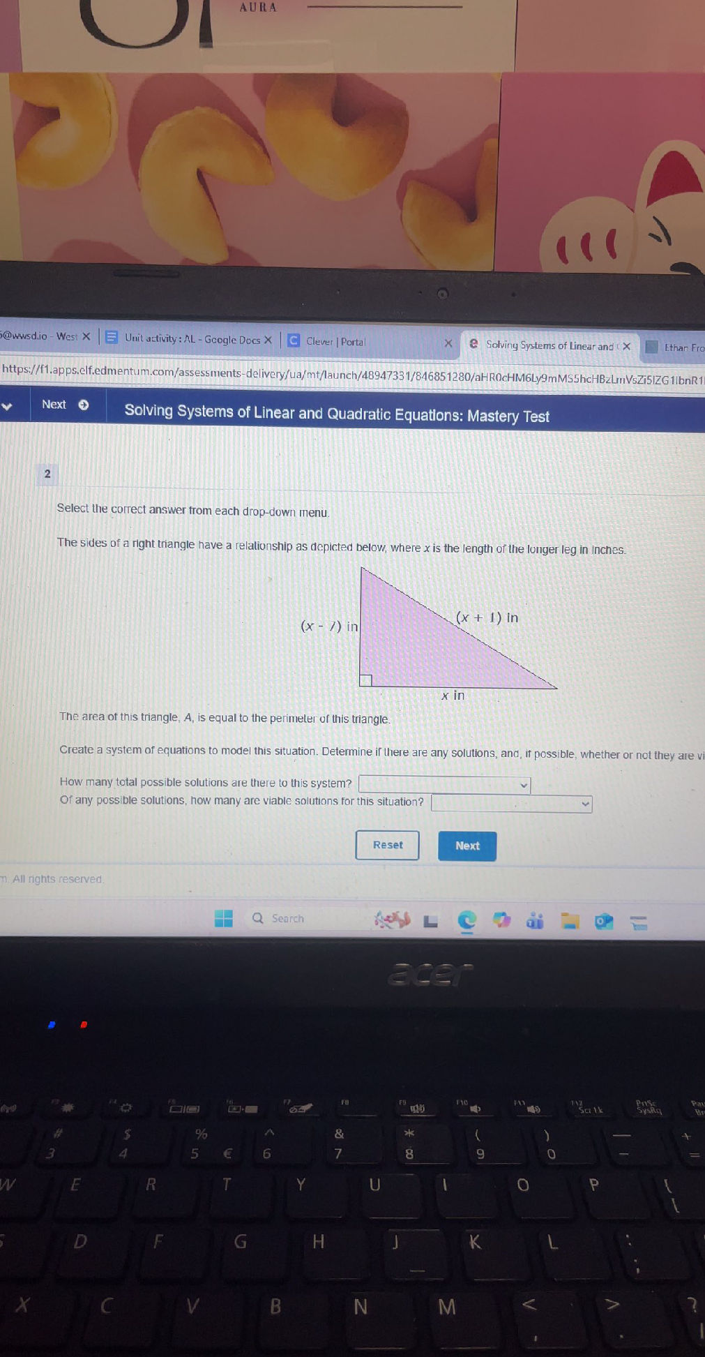 Select the correct answer from each | StudyX