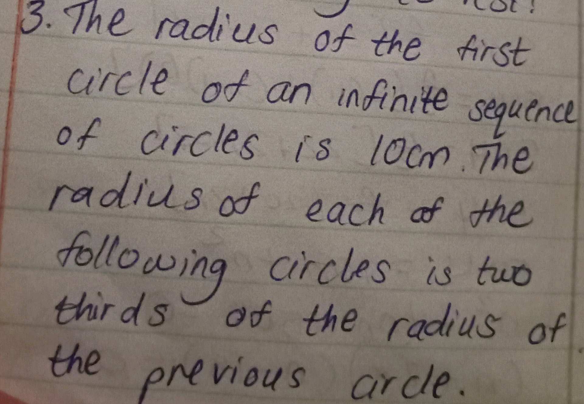 Use First Circle The radius of the first circle of an
