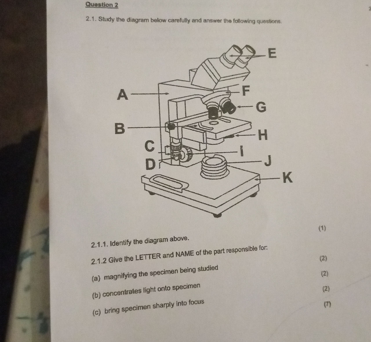 2. 1. Study the diagram below carefully and | StudyX