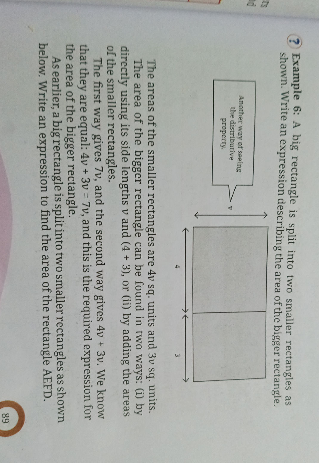 A big rectangle is split into two smaller | StudyX