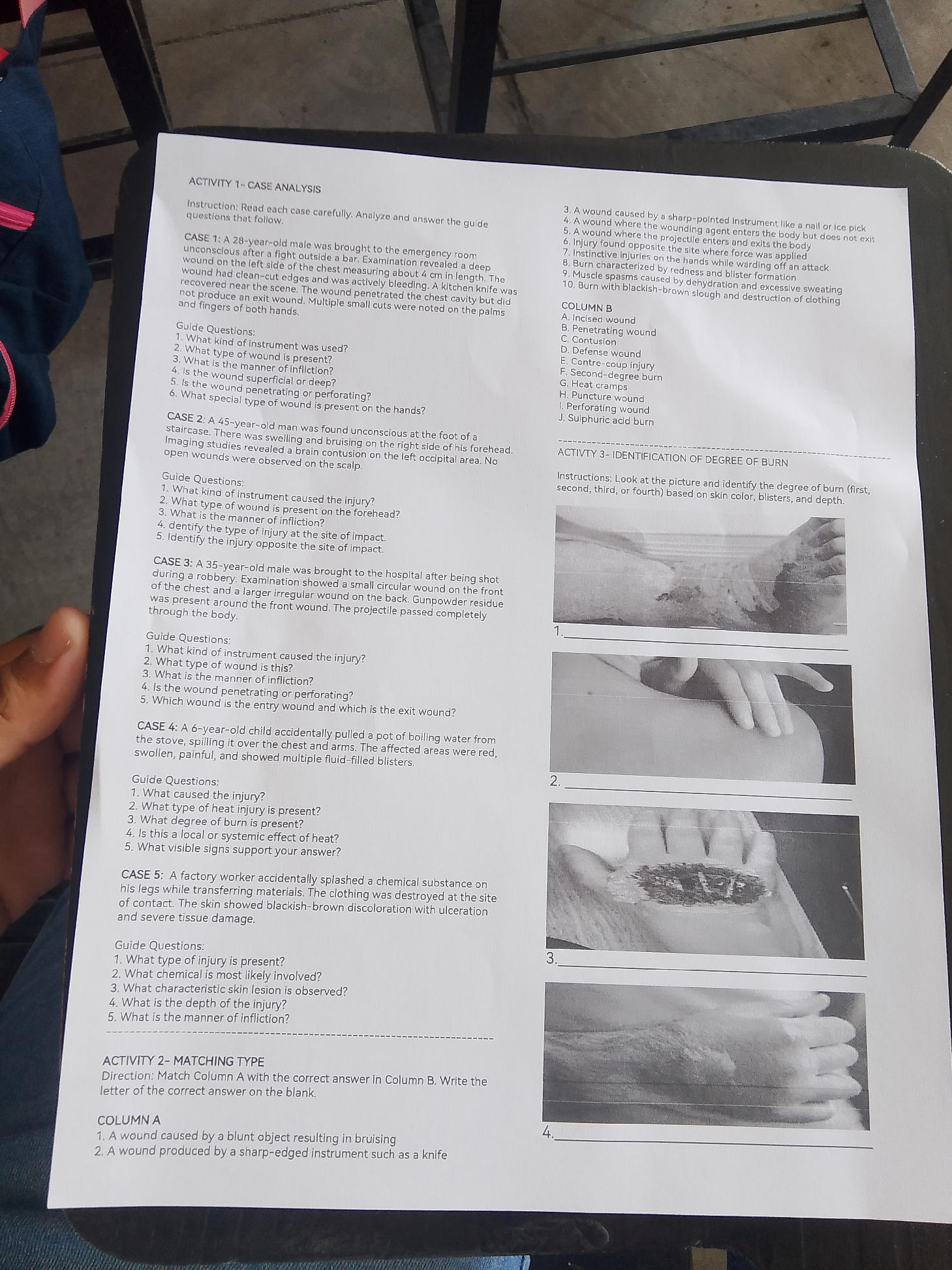 CASE 1: A 28-year-old male was brought to | StudyX