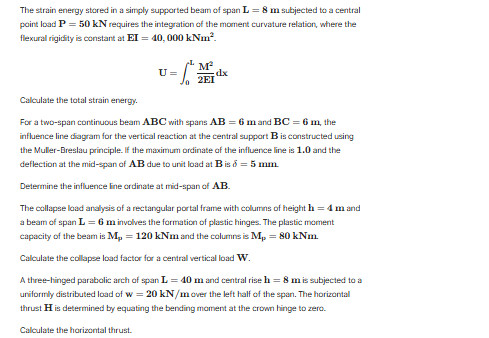 For a two-span continuous beam ABC with | StudyX