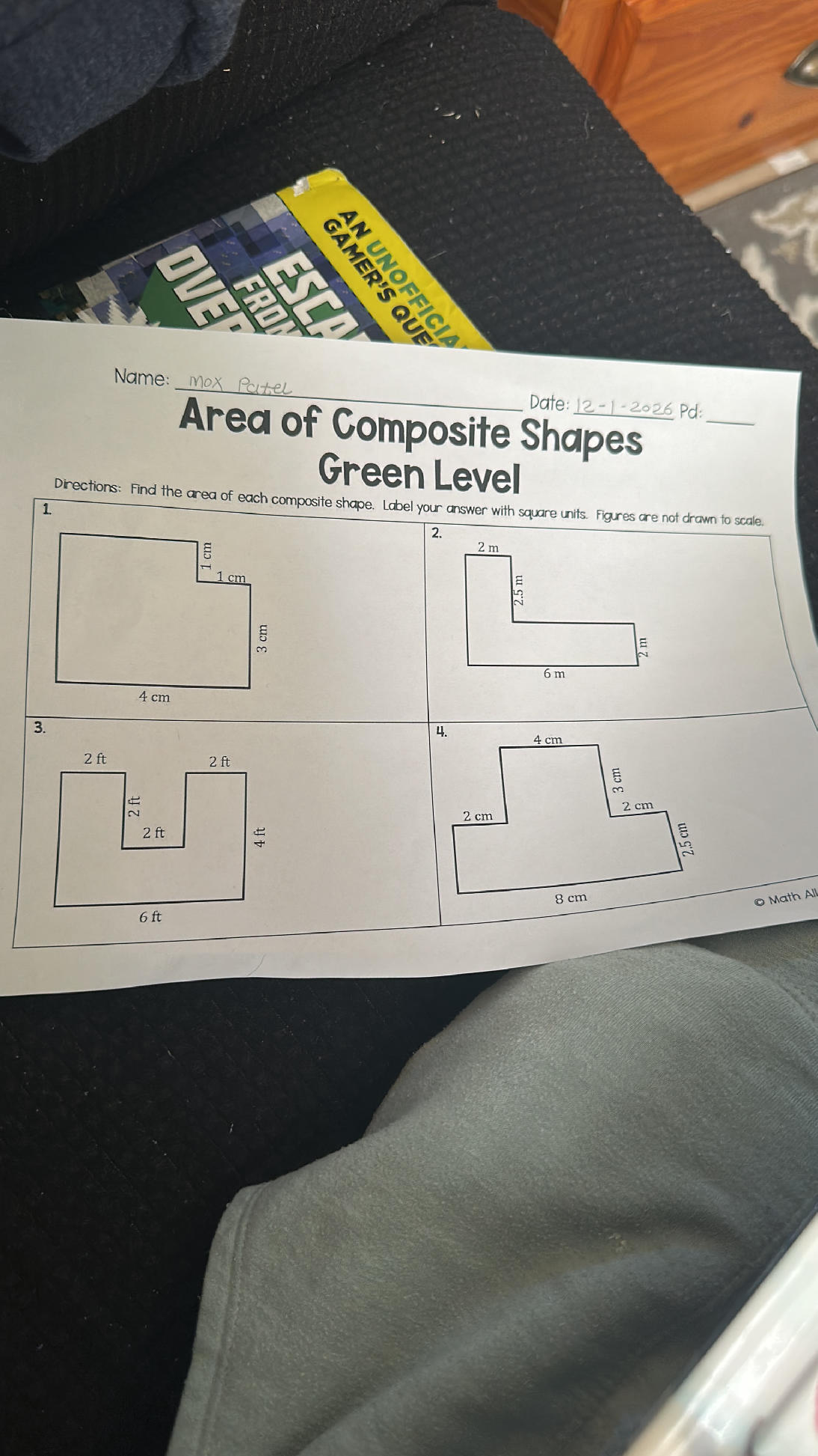 Directions: Find the area of each composite | StudyX