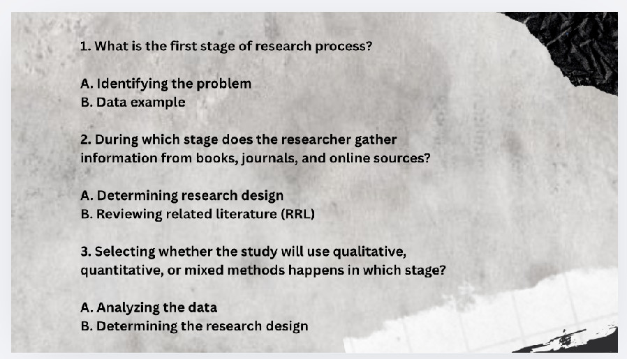 1. What is the first stage of research | StudyX