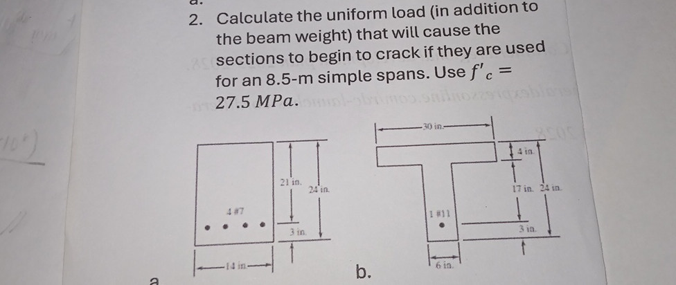 2. Calculate the uniform load (in addition | StudyX