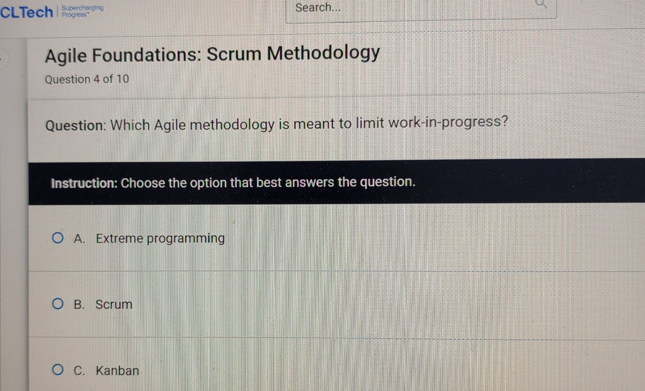 Question: Which Agile methodology is meant | StudyX